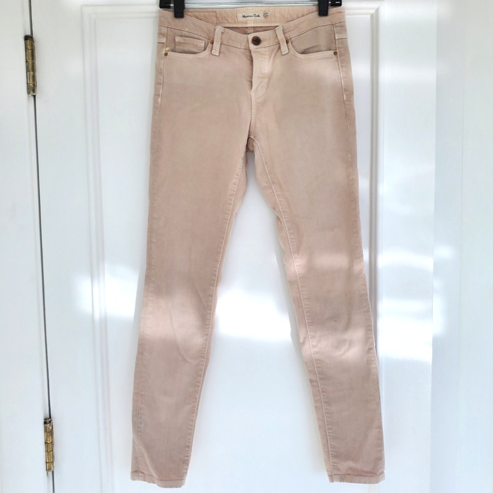 Massimo Dutti Skinny Jeans in Light Beige